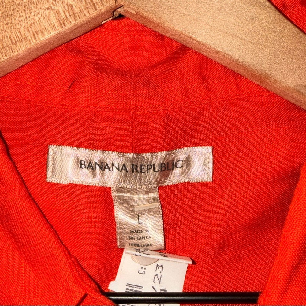 Banana Republic Orange Linen Shirt